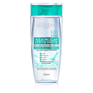 Água Micelar Efeito Matte L'Oreal Paris Solução de Limpeza Facial - 200ml