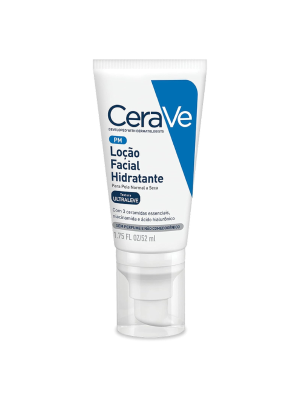 Loção Hidratante CeraVe com Ácido Hialurônico, Textura Ultra Fluida 52ml
